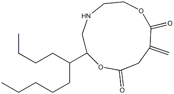5-Decyl-10-methylene-5-aza-2,8-dioxacycloundecane-1,9-dione Struktur