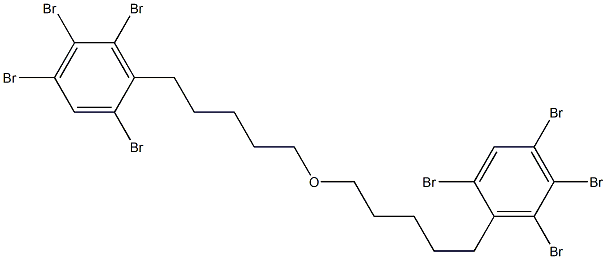 2,4,5,6-テトラブロモフェニルペンチルエーテル 化学構造式