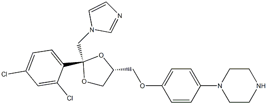 1-[4-[[(2S,4R)-2-(2,4-Dichlorophenyl)-2-(1H-imidazole-1-ylmethyl)-1,3-dioxolane-4-yl]methoxy]phenyl]piperazine