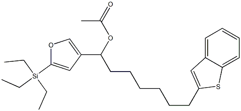 Acetic acid 1-[5-(triethylsilyl)-3-furyl]-7-(benzo[b]thiophen-2-yl)heptyl ester Structure
