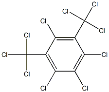 2,4,5,6-テトラクロロ-1,3-ビス(トリクロロメチル)ベンゼン 化学構造式