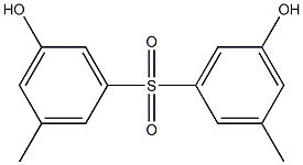 3,3'-スルホニルビス(5-メチルフェノール) 化学構造式
