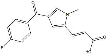 (E)-3-[1-Methyl-4-[4-fluorobenzoyl]-1H-pyrrol-2-yl]acrylic acid 结构式