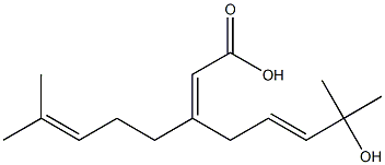 (2Z,5E)-7-Hydroxy-3-(4-methyl-3-pentenyl)-7-methyl-2,5-octadienoic acid Structure