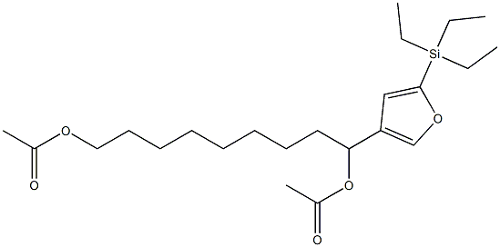 酢酸1-[5-(トリエチルシリル)-3-フリル]-9-アセトキシノニル 化学構造式