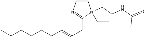 1-[2-(Acetylamino)ethyl]-1-ethyl-2-(2-nonenyl)-2-imidazoline-1-ium 结构式