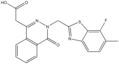 3-[(7-Fluoro-6-methyl-2-benzothiazolyl)methyl]-3,4-dihydro-4-oxophthalazine-1-acetic acid Structure