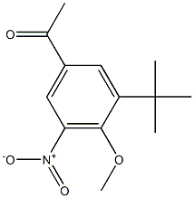 1-tert-Butyl-5-acetyl-2-methoxy-3-nitrobenzene Struktur
