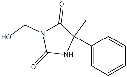 3-ヒドロキシメチル-5-メチル-5-フェニルヒダントイン 化学構造式