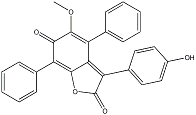 4,7-Diphenyl-3-(4-hydroxyphenyl)-5-methoxy-benzofuran-2,6-dione|
