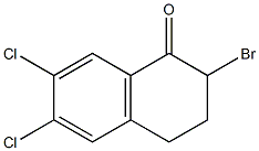 2-ブロモ-6,7-ジクロロ-3,4-ジヒドロ-1(2H)-ナフタレノン 化学構造式