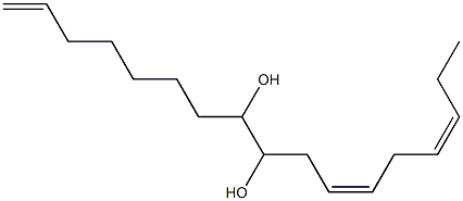 (11Z,14Z)-1,11,14-ヘプタデカトリエン-8,9-ジオール 化学構造式