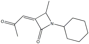 (Z)-3-(2-Oxopropylidene)-4-methyl-1-(cyclohexyl)azetidin-2-one Struktur