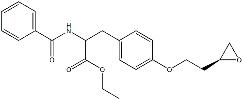 (S)-2-Benzoylamino-3-[4-[2-(oxiran-2-yl)ethoxy]phenyl]propionic acid ethyl ester Struktur