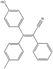 (Z)-3-(4-Hydroxyphenyl)-3-(4-methylphenyl)-2-phenylacrylonitrile Structure