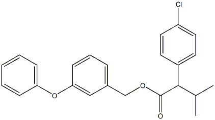 2-(p-Chlorophenyl)isovaleric acid 3-phenoxybenzyl ester Structure