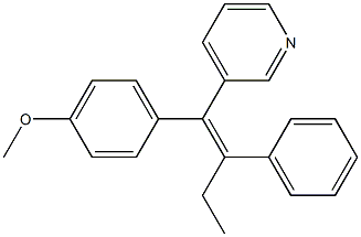 (Z)-1-(4-Methoxyphenyl)-2-phenyl-1-(3-pyridinyl)-1-butene Struktur