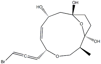(2S,5R,7S,10S,11S)-2-(3-Bromo-1,2-propanedien-1-yl)-7,10-epoxy-11-methyl-1-oxacyclododeca-3-ene-5,7,10-triol Structure
