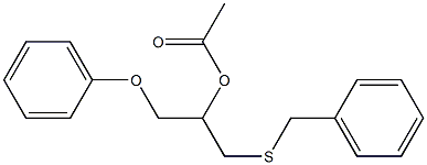 Acetic acid 1-(phenoxymethyl)-2-(benzylthio)ethyl ester Structure