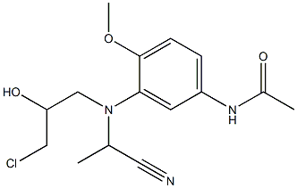 3'-[N-(1-Cyanoethyl)-N-(3-chloro-2-hydroxypropyl)amino]-4'-methoxyacetanilide 结构式