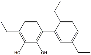 3-Ethyl-6-(2,5-diethylphenyl)benzene-1,2-diol Struktur
