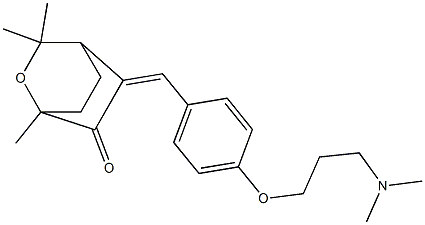 5-[4-[3-Dimethylaminopropoxy]benzylidene]-1,3,3-trimethyl-2-oxabicyclo[2.2.2]octan-6-one Structure