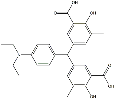 5,5'-(4-Diethylaminobenzylidene)bis(3-methylsalicylic acid) Struktur