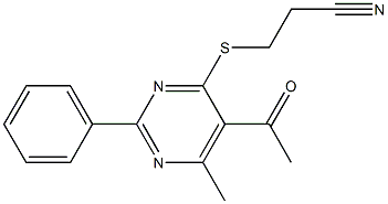 5-Acetyl-6-methyl-2-phenyl-4-[(2-cyanoethyl)thio]pyrimidine