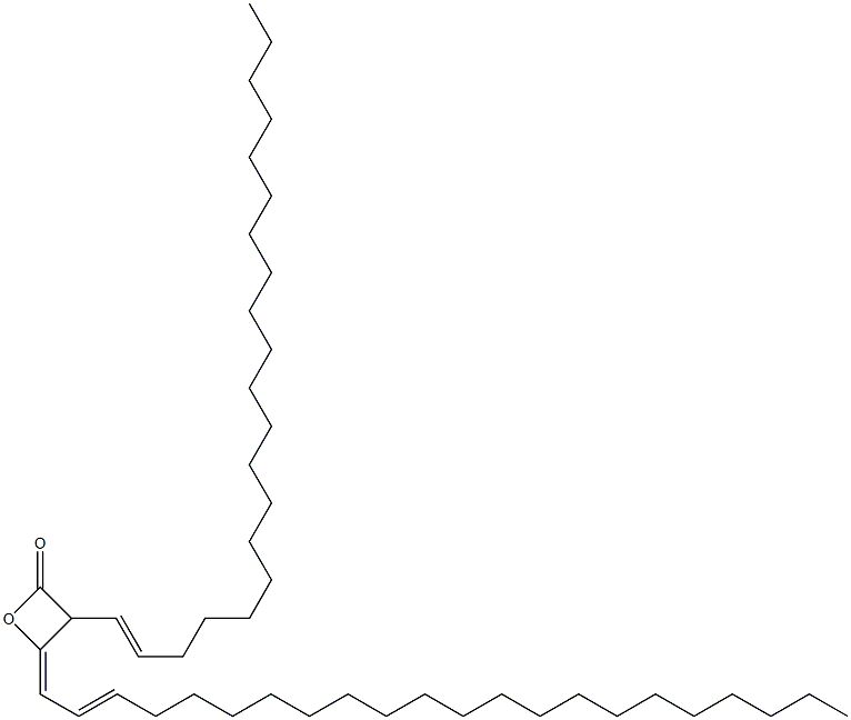3-(1-Henicosenyl)-4-(2-docosen-1-ylidene)oxetan-2-one Struktur
