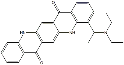 4-[1-(Diethylamino)ethyl]-5,12-dihydroquino[2,3-b]acridine-7,14-dione Struktur