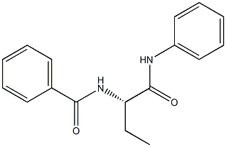 [S,(-)]-2-ベンゾイルアミノ-N-フェニルブチルアミド 化学構造式