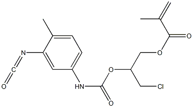 Methacrylic acid 3-chloro-2-[(3-isocyanato-4-methylphenyl)aminocarbonyloxy]propyl ester 结构式