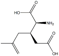 (2S,3R)-2-Amino-3-methallylglutaric acid Structure