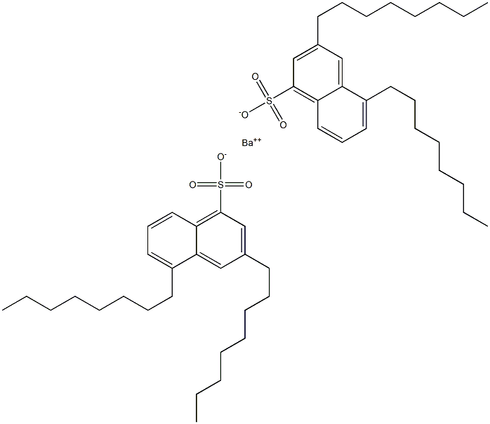 Bis(3,5-dioctyl-1-naphthalenesulfonic acid)barium salt Structure