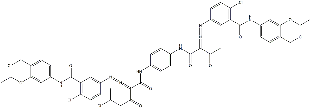  3,3'-[2-(1-Chloroethyl)-1,4-phenylenebis[iminocarbonyl(acetylmethylene)azo]]bis[N-[4-(chloromethyl)-3-ethoxyphenyl]-6-chlorobenzamide]