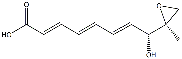 (2E,4E,6E,8R,9S)-8-Hydroxy-9-methyl-9,10-epoxy-2,4,6-decatrienoic acid Structure