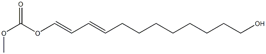 (2E,4E)-1-(Methoxycarbonyloxy)-1,3-dodecadien-12-ol Struktur