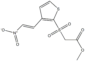 [[3-[(E)-2-ニトロビニル]-2-チエニル]スルホニル]酢酸メチル 化学構造式