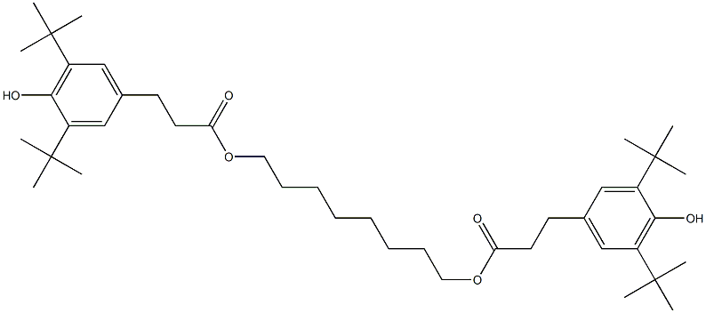 Bis[3-(3,5-di-tert-butyl-4-hydroxyphenyl)propionic acid]1,8-octanediyl ester Structure