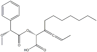 (2R,3R)-2-[(R)-(Methoxy)(phenyl)acetyloxy]-3-heptyl-3,4-hexadienoic acid,,结构式