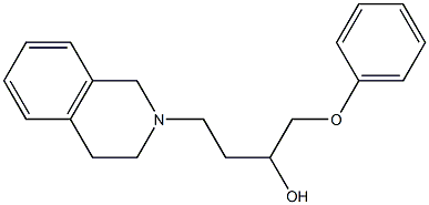 1-フェノキシ-4-[(1,2,3,4-テトラヒドロイソキノリン)-2-イル]-2-ブタノール 化学構造式