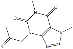3-(2-Methyl-2-propenyl)-1,7-dimethylxanthine Structure