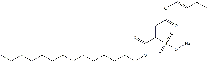 2-(Sodiosulfo)succinic acid 1-tetradecyl 4-(1-butenyl) ester 结构式