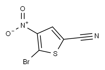 5-ブロモ-4-ニトロチオフェン-2-カルボニトリル 化学構造式