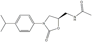 (5R)-5-Acetylaminomethyl-3-[4-isopropylphenyl]oxazolidin-2-one Structure