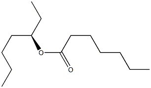 (+)-ヘプタン酸(R)-1-エチルペンチル 化学構造式