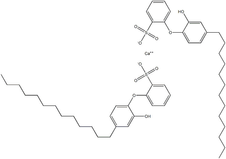 Bis(2'-hydroxy-4'-tridecyl[oxybisbenzene]-2-sulfonic acid)calcium salt Structure
