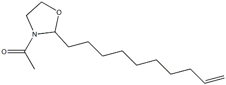 2-(9-Decenyl)-3-acetyloxazolidine Struktur