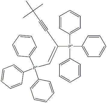 (E)-1,2-ビス(トリフェニルホスホニオ)-5,5-ジメチル-1-ヘキセン-3-イン 化学構造式