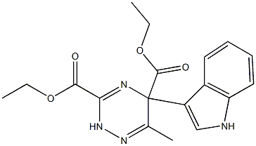 5-(1H-Indol-3-yl)-3-(ethoxycarbonyl)-5-(ethoxycarbonyl)-6-methyl-2,5-dihydro-1,2,4-triazine